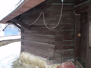 Exterior showing wooden construction