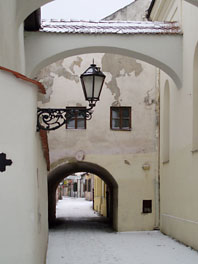 archway over narrow street